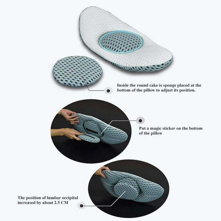 3D Lumbar Pillow With Adjustable Height For Waist Buckwheat Sleep Pillow  Sleeping Back Support Pillow Pain