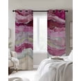 thumbnail image 3 of Abstract Purple Blackout Curtains for Bedroom Living Room, Gradient Beach Ocean Wave Oil Painting 84 In Long Thermal Insulated Room Darkening Drapes Grommet Window Treatments, 42 x 84 In, 3 of 9