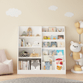 thumbnail image 2 of Jopath Multifunctional Kids Bookshelf Toy Storage Organizer,4 Tier Wooden Book Shelf with Display Stand for Playroom,Living Room,White, 2 of 5