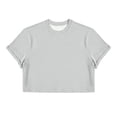 thumbnail image 4 of FOPSUFGWFO Mens Crop Tops Basic Casual Short Sleeve T-Shirts Crew Neck Daily Wear Loose Fit Fashion Blouses For Male Party Night Out Gray XL, 4 of 5