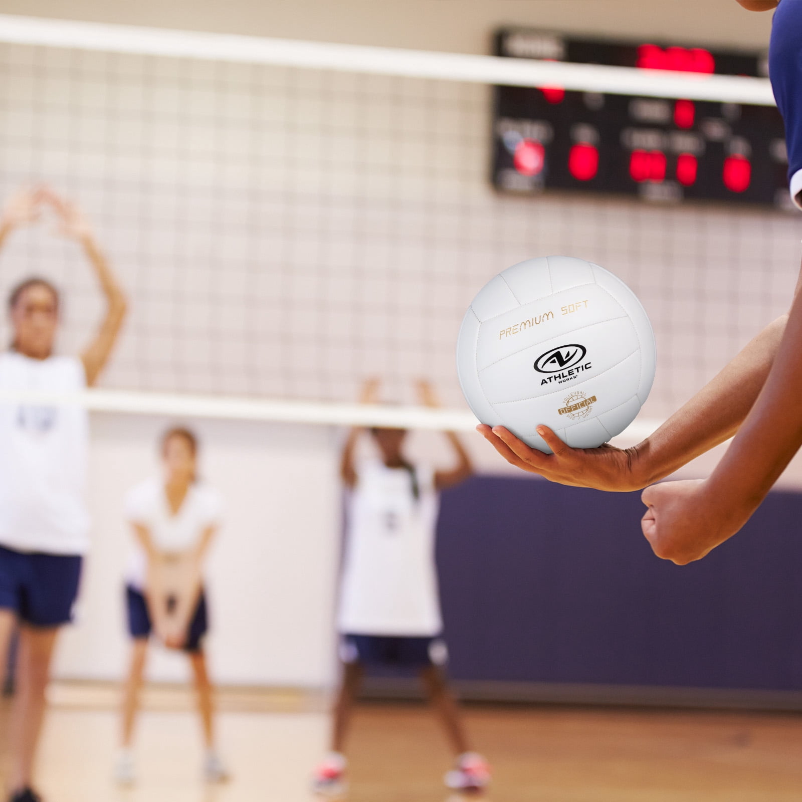 Athletic Works Size 5 Premium Soft Volleyball, White