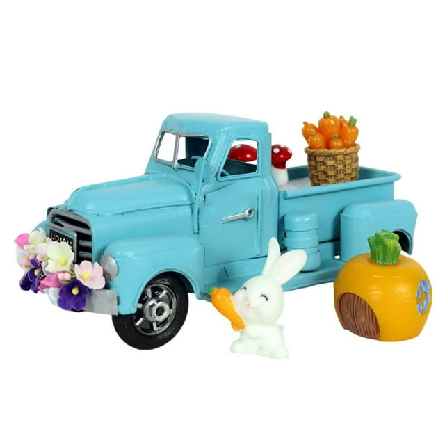 MesaSe Modèle de Camions Grands Collectionnable Décoration de Voiture Rouge pour Enfant (Grand Camion Bleu)
