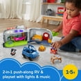 thumbnail image 3 of Fisher-Price Little People Light-Up Learning Camper Electronic Toddler Toy, 8 Pieces, 3 of 7