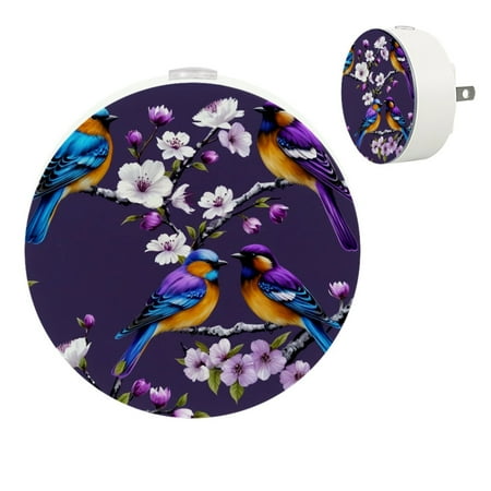 

YZUOUZY Bedside Lamps Lamps for Bedroom Bedside Lamps Set of 2 Apricot Flower Birds