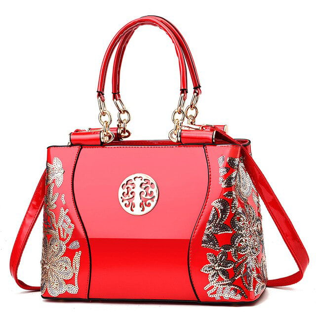 Cocopeaunt Ladies Luxury Patent Leather Handbag