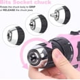 thumbnail image 7 of 20V Pink Cordless Drill Driver Kit with 1.5Ah Battery, Charger & Bag for Home Use, 7 of 7