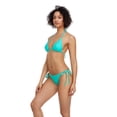 thumbnail image 4 of LIORA Women's Bikini Swimsuit Triangle Top Side Tie Bottom Bikini Swimwear, Teal, 4 of 6