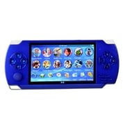 PSP High Definition Handheld Game Machine X6,8GB, 4.3 inch screen, With Camera Built-In Over 10000 Free Games (Blue )