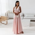 thumbnail image 5 of DHFJKG Summer Dresses Women Wedding Guest Dress Sleeveless Solid Color V Neck Belted Long Dress Comfortable Daily Wear Trendy Dresses, 5 of 8