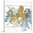 thumbnail image 2 of Marmont Hill "Gilded Splash II" Painting Print on White Wood, 2 of 7