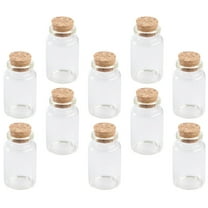 OFFIGAM 10Pcs Sugar Glass Bottles with Corks for Home Use and Decoration
