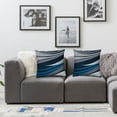 thumbnail image 3 of Shangniulu Set of 2 Sofa Decorative Pillowcases, Modern Abstract Striped Light Blue White Decorative Short Plush Pillowcases for Sofa Patio Bed Indoor Outdoor Home Decor, 3 of 6