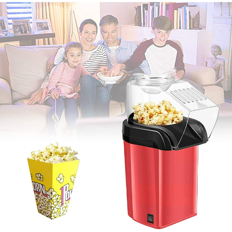 HIRIFULL PM303 Hot Air Popcorn Machine, Household Popcorn Maker, 1200W Electric  Popcorn Popper, No Oil, with Measuring Cup and Removable Lid