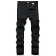 thumbnail image 1 of Pantalones vaqueros largos para hombre, vaqueros rotos, con cremallera, rectos, lavados, elásticos, tendencia para exteriores, pantalones vaqueros para hombre., 1 of 9
