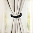 thumbnail image 7 of Handwoven Cotton Curtain Tiebacks 9.44in - Adjustable Non-Slip Holdbacks for Thick Curtains, Natural Window Accents & Home Decor (Black)​, 7 of 7