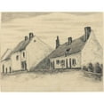thumbnail image 2 of Vincent van Gogh 14x12 Gold Ornate Wood Frame and Double Matted Museum Art Print Titled - The Zandmennik House (C. 1879-1880), 2 of 4