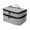 Gray, variant on HBBKVI Double-Layer Sewing Organizer Box with 30 Pockets Sewing Supplies Organizer Double-Layer Sewing Box Organizer Accessories Storage Bag Large Sewing Basket