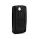 thumbnail image 2 of Carcasa para llave remota plegable negra de 2 botones con soporte para batería para Peugeot 307 Citroën C4, 2 of 3