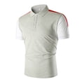 thumbnail image 2 of Sngxgn Men’s Short Sleeve Polo Shirt, Soft Men's Polo Shirt(Grey,XXL), 2 of 7
