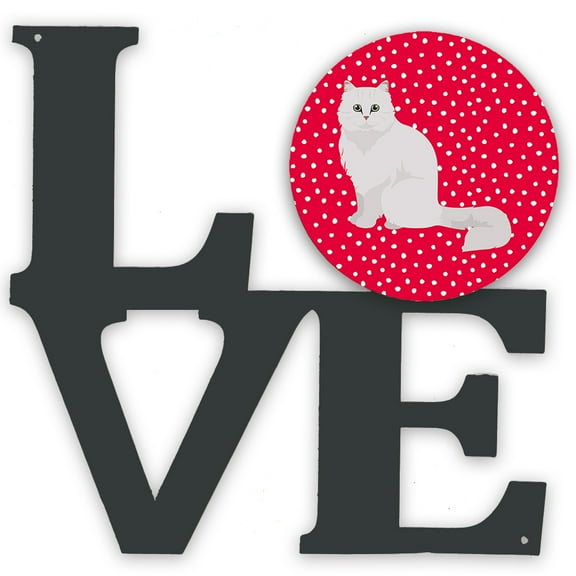 Chinchilla Persian Longhair Cat Love Metal Wall Artwork LOVE