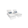 thumbnail image 1 of Chaise Monaco Set de 2 Meubles de Patio en Osier d'Extérieur en Voile Blanche, 1 of 2