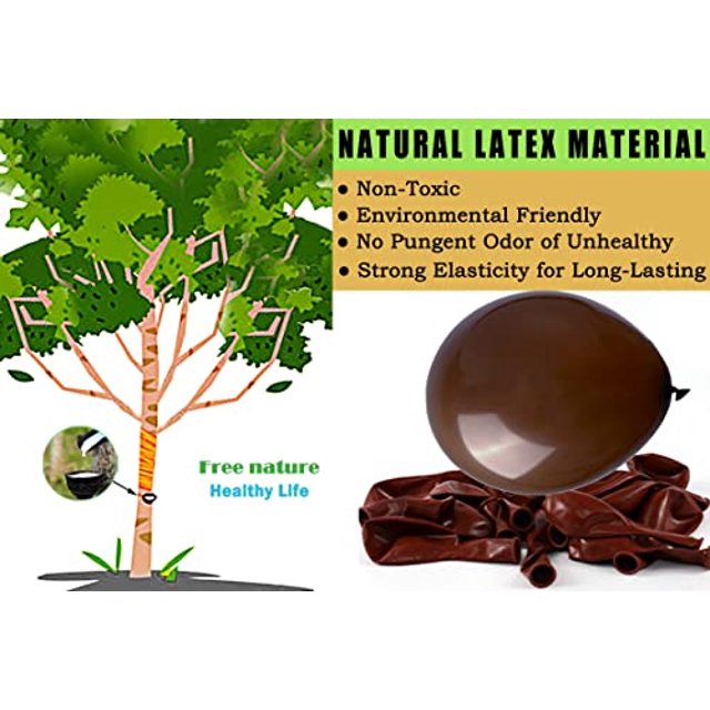 Party Ulyja Brown Globos 50 Pack Bulk 12 Pulgadas Perlado Biodegradables Globos de Látex p PARTY ULYJA PARTY ULYJA