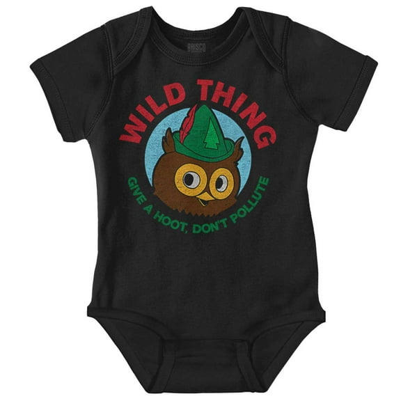 Woodsy Owl Wild Thing Don’t Pollute Romper Boys or Girls Infant Baby Brisco Brands 12M