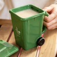 thumbnail image 4 of Ceramic Trash Can Shaped Mug with Lid, 3D Mugs, Funny Recycling Bin Coffee Mug, Novelty Drinking Mugs for Dining Room Teachers Office Restaurant Kitchen, 4 of 9
