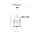 thumbnail image 3 of Capital Lighting 347011 Madison 14" Wide Pendant - Nickel, 3 of 7