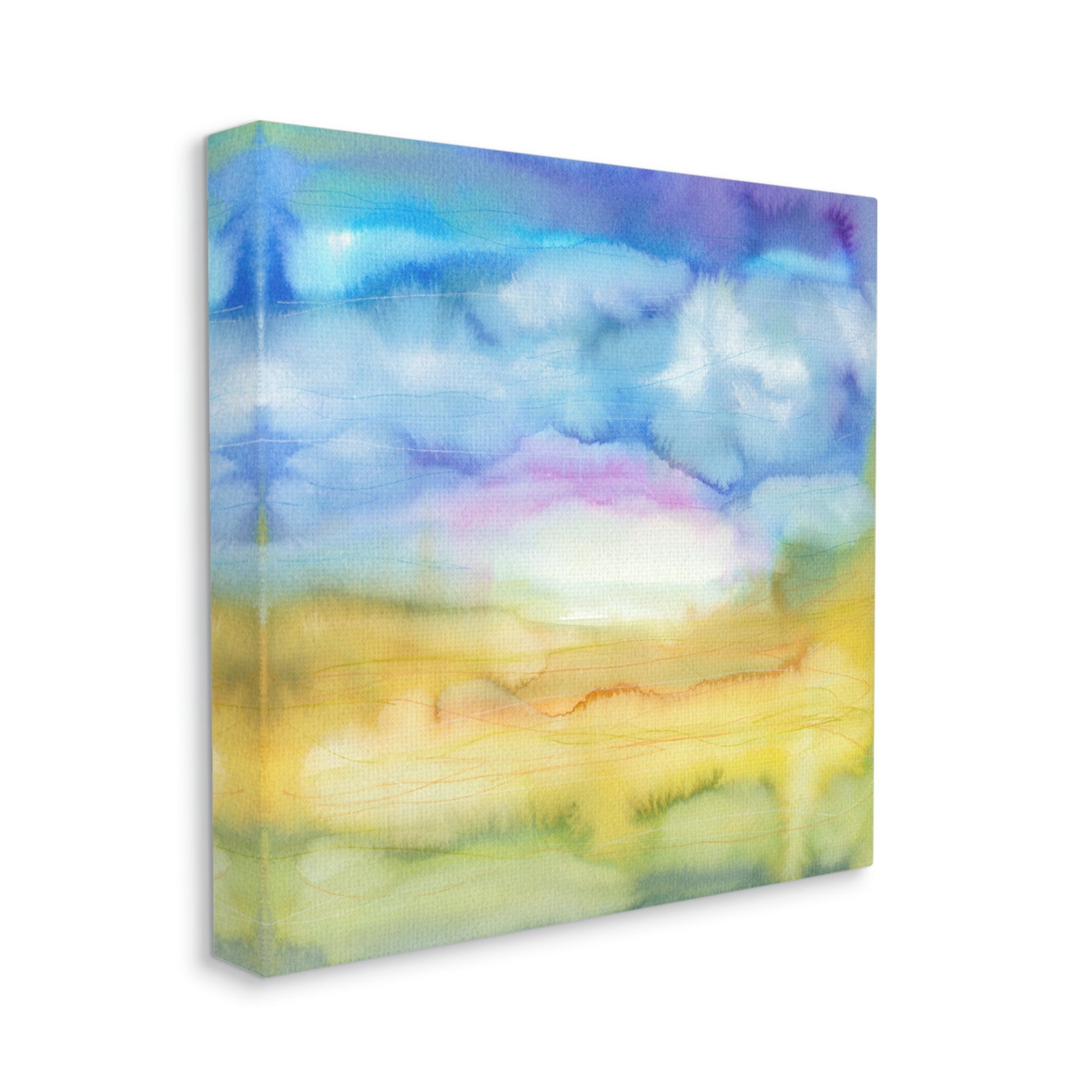 Stupell Industries Ombre Rainbow Abstract Landscape Watercolor Details Painting Gallery Wrapped Canvas Print Wall Art, Design by Elvira Errico