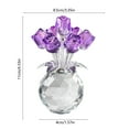 thumbnail image 3 of CQCYD under $5 Crystal Rose Bouquet Ornament, Crystal Glass Rose Bouquet, Transparent Rose Decor Ornament, Valentine Home Decoration Gift, Light Refracting Rose Centerpiece, 3 of 7