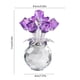 thumbnail image 3 of Adorno De Rosa De Cristal 1 piezas ramo de rosas de cristal de 4,33x3,35" Adorno decorativo de cristal transparente para decoración del hogar y regalos JASKFLY, 3 of 9