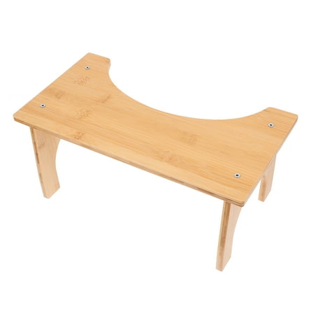 FRCOLOR Bamboo Toilet Stool for Adults 1 Piece Anti Slip Squatting Potty Step Stool