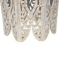 thumbnail image 5 of Northlight 18" Antique White and Brushed Gold Carved Octagonal Side Table, 5 of 5