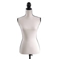 thumbnail image 5 of Female Mannequin Torso Dress Form Adjustable Height Black Tripod Stand Base Style Dress Jewelry Display,White, 5 of 9