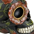 thumbnail image 6 of Urbalabs Day of The Dead DOD Gothic Floral Rose Flower Sugar Skull Decor Statue Skeleton Head Creepy Figurine Skull Gothic Colorful Skulls Dia De Los Muertos Decor, 6 of 7