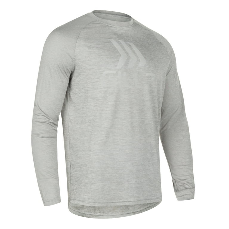 Gillz Men's Vapor Jaquard Long Sleeve Performance Fishing Shirt Alloy Size 2XL, Gray