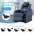 thumbnail image 3 of Weilianda Home Theater Seating Top Grain Nappa Leather Recliner Chair Dual Power Movie Gaming Sofa Electric Headrest with Tray Table Type-C USB Charge Cup Holders (Row of 4), 3 of 8