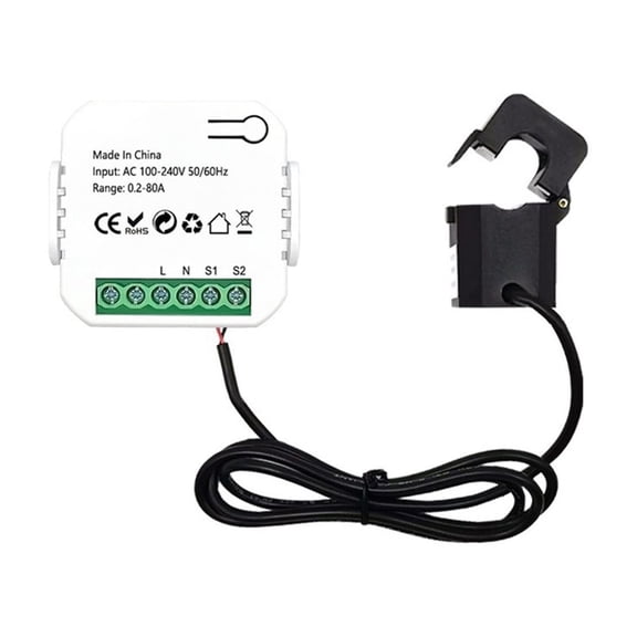 Tuya Smart Energy Meter 80A With Clamp CT KWh Power Monitor Electricity Statistics APP Control ,User-Friendly