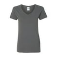 thumbnail image 2 of Gildan - Heavy Cotton Women’s V-Neck T-Shirt - 5V00L - Charcoal - Size: 2XL, 2 of 3