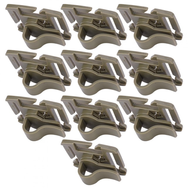 Backpack Clip, Sturdy And Durable Rotatable Outdoor Backpack Buckle 10 Pcs Adjustable Backpack Buckle, Camping For Outdoor Climbing Black,Brown