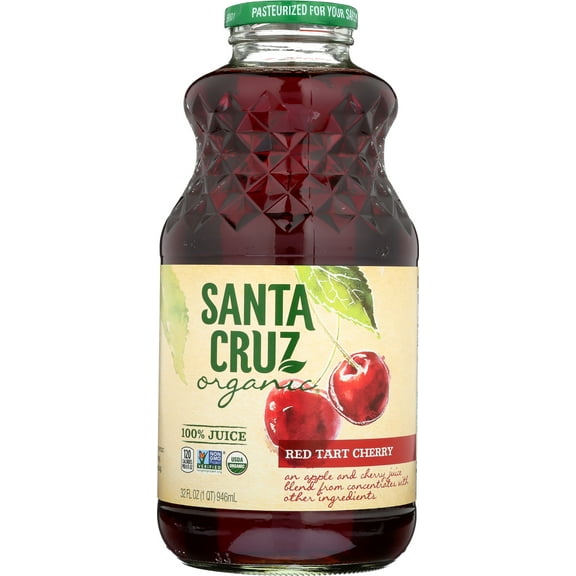 Pack of 6, Santa Cruz Organic Red Tart Cherry Juice Blend, 32 fl oz