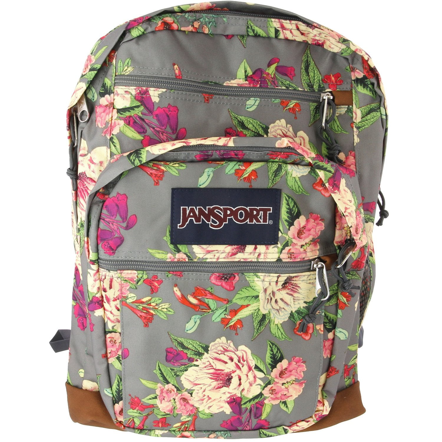 jansport grey bouquet floral