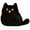 Black_019, variant on Wizlet Halloween Cat Pillow, Cute Plush Cat Shaped Throw Pillow for Sofa, Couch, Bed, Spooky Halloween Indoor Home Decor Black