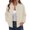Beige, variant on Dxzfnsa Women's Zip Up Bomber Jacket Casual Long Sleeve Textured Lightweight Coat Business Casual Outfits Spring Fall Clothes S-XL
