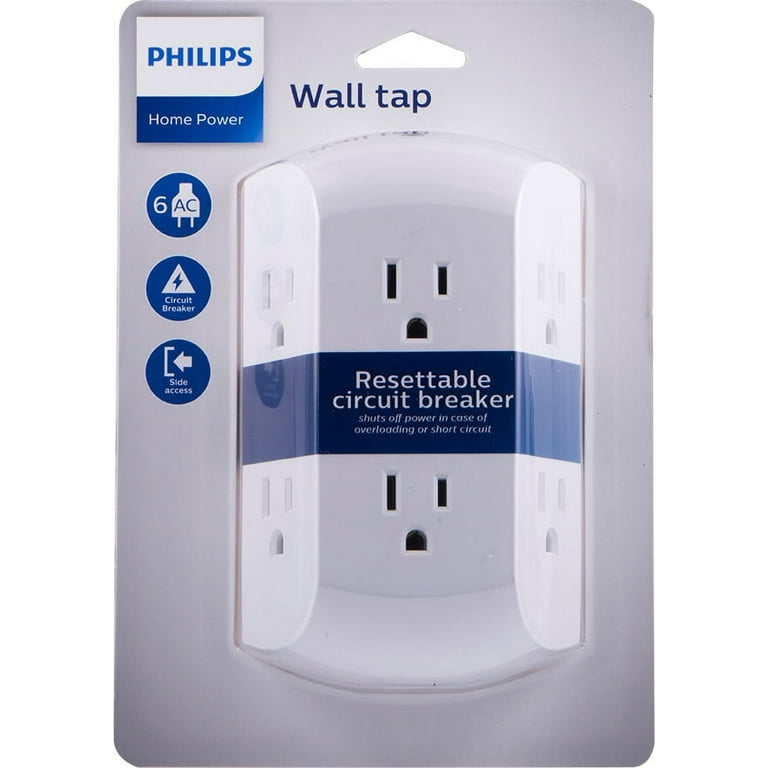 福袋・半額ポスター - クリーニング屋さん専用の通 Grounded Outlet 6 Philips Wall Circuit Resettable Tap, PCアクセサリ・サプライ