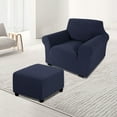 thumbnail image 5 of LKJYER Chair Slipcover with Ottoman Cover, Stretch Sofa Cover with Ottoman Slipcovers Removable Washable Armchair Covers Non Slip Furniture Protector, 5 of 8