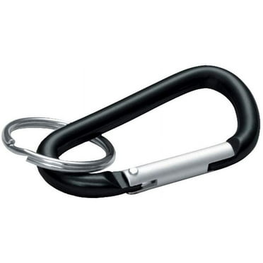 Lucky Line Aluminum Large 3-1/8" Carabiner Clip Set, Snap-Link C-Shape Heavy Duty Key Chain, Nickel-Plated Key Ring, Light Weight and Durable; Color May Vary; 1 Per Pack