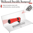thumbnail image 4 of 4 Pcs Tile Tools Stainless Steel Square Notched Trowel Set Masonry Hand Kit for Wall Floor Tiling Installation,4 pcs * tile trowel, 4 of 6