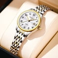 thumbnail image 3 of TAXAU Two Tone Womens Watches Elegant Date Watches For Women Small White Face Watches Women Gold Sliver Stainless Steel Strap Watches For Ladies Simple Water Resistant Women Wrist Watch Quartz Watch, 3 of 8